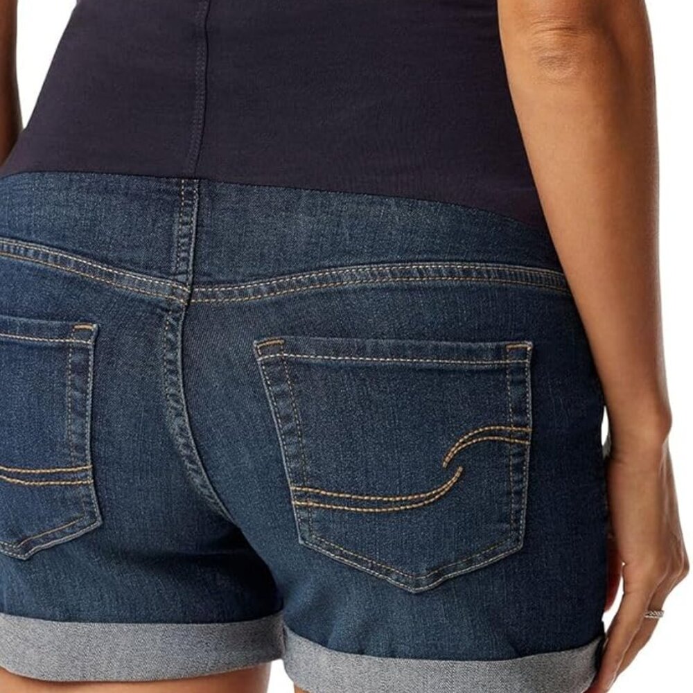 Levi Strauss Signature Gold Maternity Shortie Denim Shorts - Size S - Picture 7 of 16